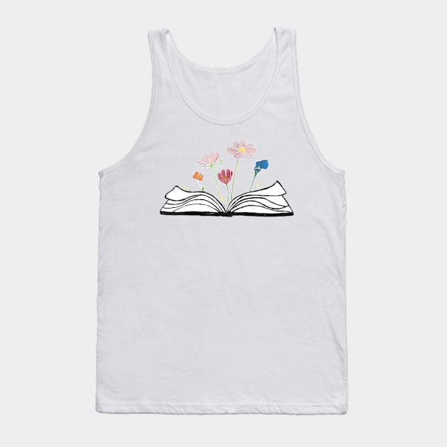 Flowers growing form a book - beautiful reading Tank Top by Uwaki